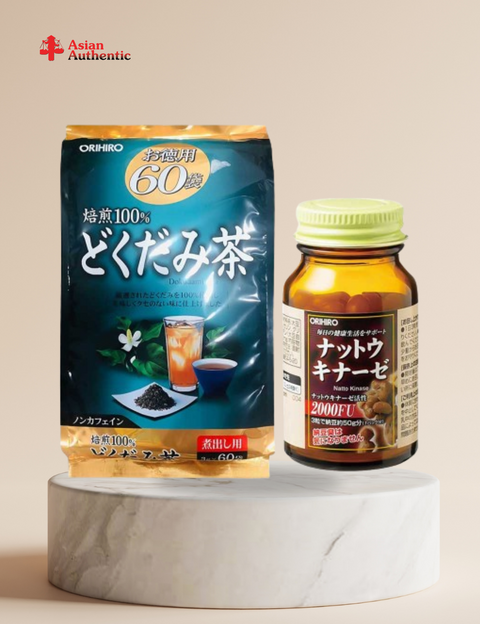 image-11% The duo of health pills to support stroke treatment Orihiro Nattokinase and Orihiro fish mint detoxifying tea