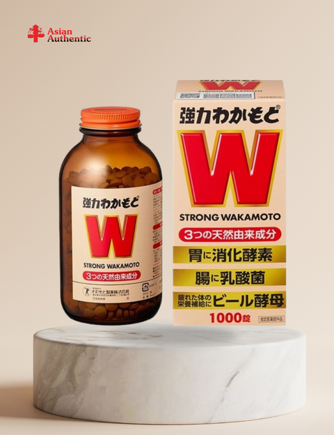 Strong Wakamoto tablets to support the treatment of stomach pain and digestion, 1000 tablets