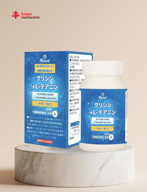 Mamori Glycine L-theanine sleep support pills are extracted from benign ingredients 90 pills
