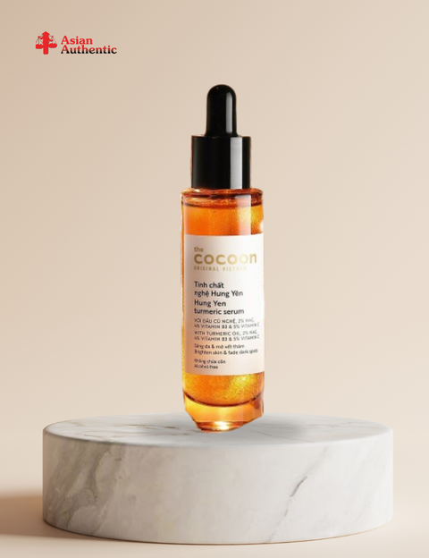 Hung Yen turmeric essence for brightening and fading dark spots Cocoon Tumeric Serum C10% and 22% 30ml