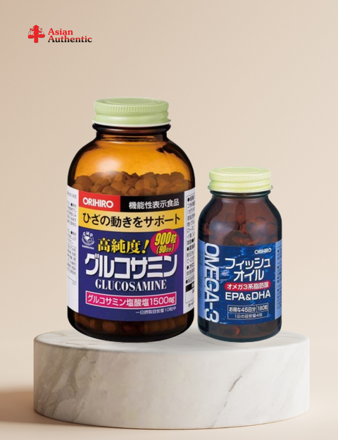 The duo of strong bones and bright eyes, Glucosamine and Omega-3 Orihiro