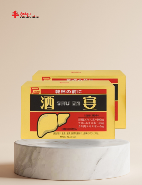 Combo of 2 boxes of Japanese Ribeto Shoji Shuen hangover pills (Box of 30 packs x 3 pills)