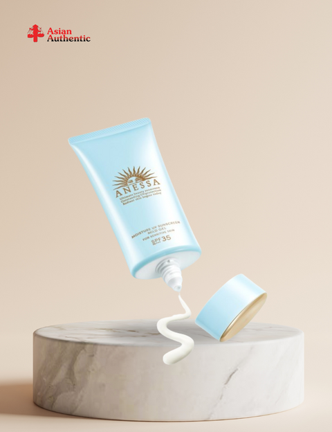 Anessa Moisture UV Sunscreen Mild Gel SPF35/PA+++ 90g (For sensitive skin & children)