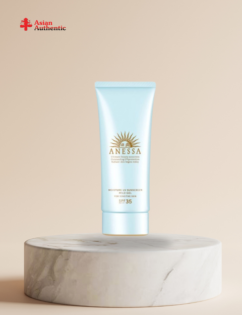 Anessa Moisture UV Sunscreen Mild Gel SPF35/PA+++ 90g (For sensitive skin & children)