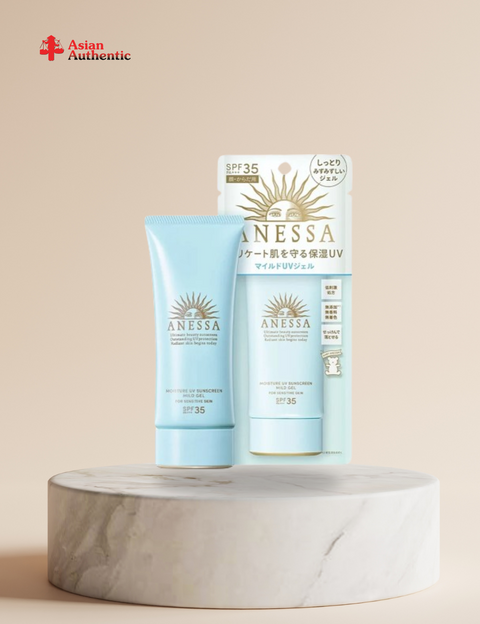 Anessa Moisture UV Sunscreen Mild Gel SPF35/PA+++ 90g (For sensitive skin & children)