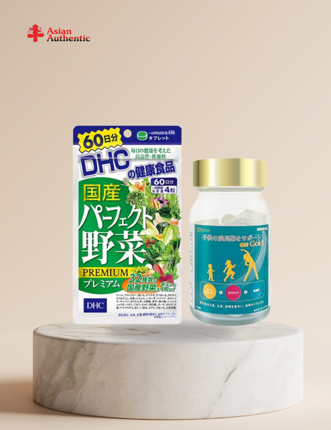 Comprehensive development duo for babies DHC vegetable capsules and GH Gold height increase