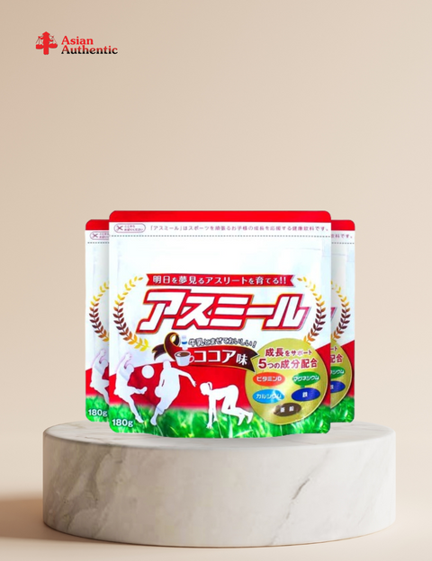 Combo of 3 packs of height increasing milk for babies Ichiban Boshi Asumiru 180g (Cocoa flavor)