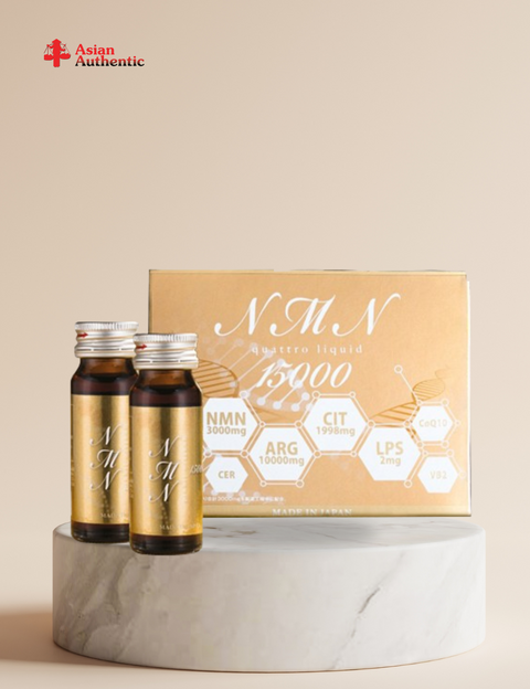 NMN Quattro Liquid 15000 Japan Drink - Box of 10 Bottles x 30ml - Enhance health, anti-aging