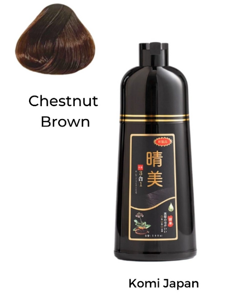Komi Japan Hair Color Shampoo Covering Gray Hair Bottle 500ml