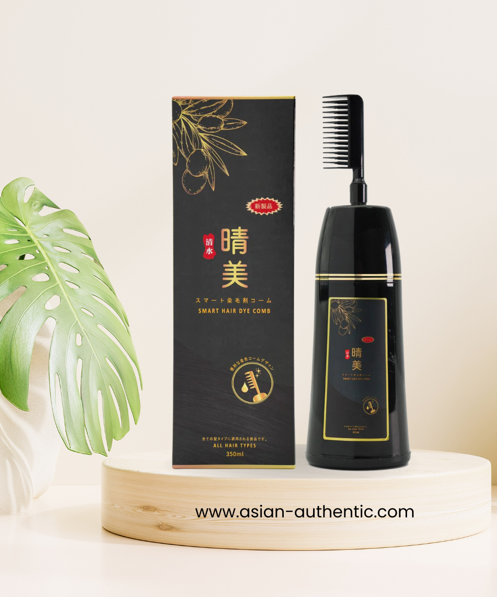 Komi Japan Hair Color Shampoo Covering Gray Hair Comb 350ml– Asian