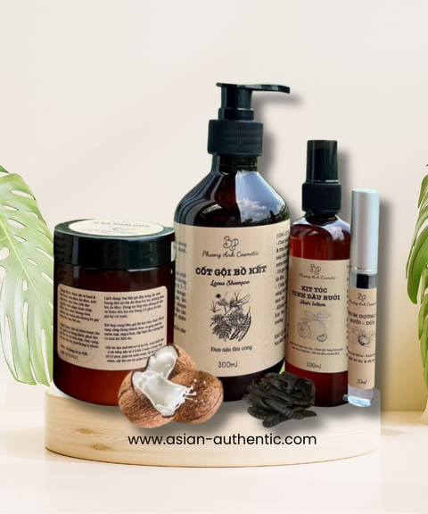 Anti-Hair Loss &amp; Hair Care Combo: Concentrated Locust Shampoo + Coconut Graprfruit Conditioner (Free Gift: Eyelash Care + Grapefruit Essencial Oil Hair Spray)