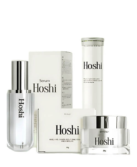 Hoshi Whitening Skincare Set (Hoshi Cream + Hoshi Serum + 3 Hoshi Effervescent Tablets) – Skin Revival and Anti-Aging – Product of Japan