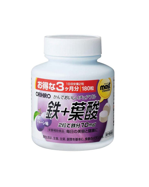 Chewable Iron Folic Acid Most Chewable Iron Orihiro 180 tablets