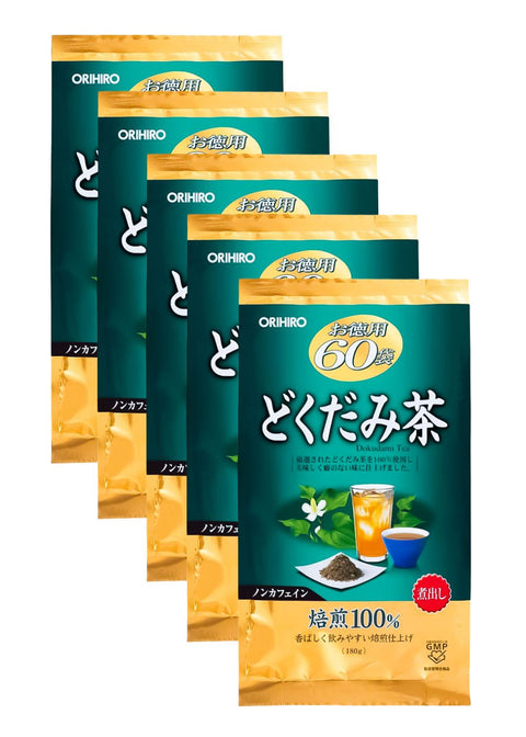 [set of 5] Dokudami Orihiro Detoxification Support Lettuce Tea (60 packs x5)