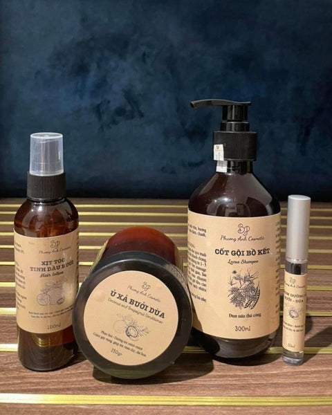 Anti-Hair Loss &amp; Hair Care Combo: Concentrated Locust Shampoo + Coconut Graprfruit Conditioner (Free Gift: Eyelash Care + Grapefruit Essencial Oil Hair Spray)
