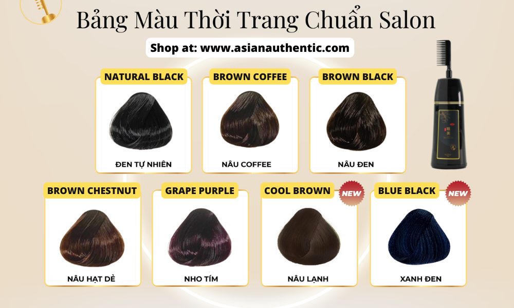 Komi Japan Hair Color Shampoo Covering Gray Hair Comb 350ml Asian Authentic